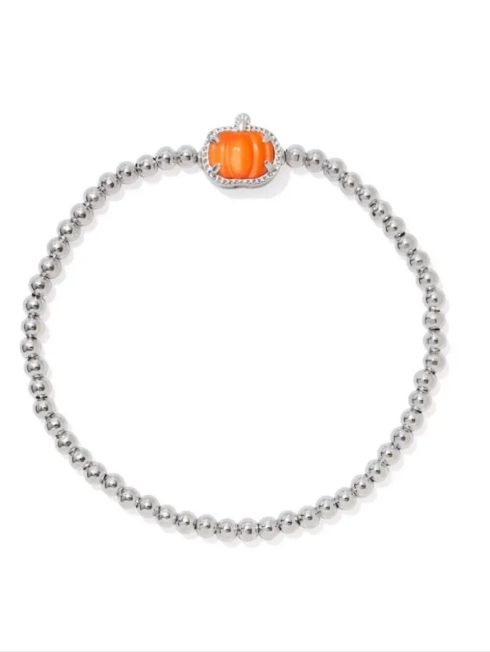 Kendra Scott Silver Pumpkin Stretch Bracelet